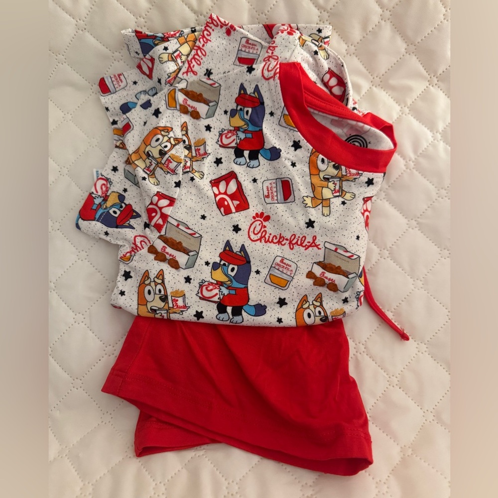Kids Bamboo Matching Set - Bluey Chic Fil A